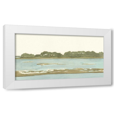 Spa Coastline II White Modern Wood Framed Art Print by Miller, Dianne