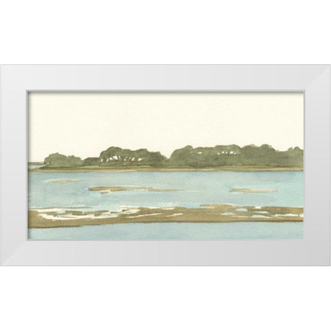 Spa Coastline II White Modern Wood Framed Art Print by Miller, Dianne