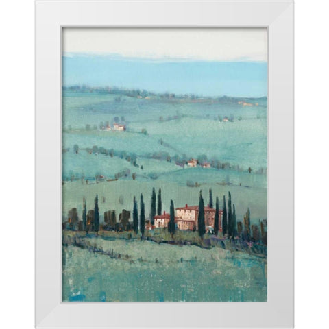 Hill Top Vista I White Modern Wood Framed Art Print by OToole, Tim