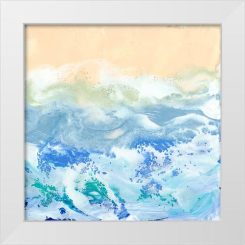 Morning Surf I White Modern Wood Framed Art Print by Ludwig, Alicia