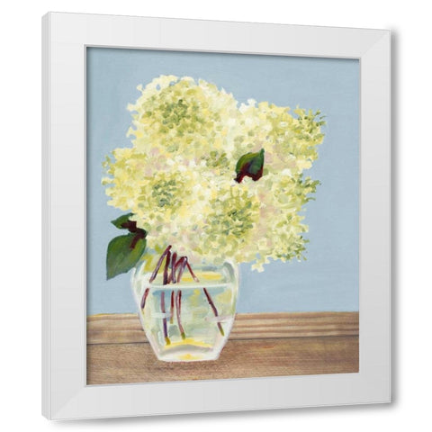 Hydrangea Vase I White Modern Wood Framed Art Print by Miller, Dianne