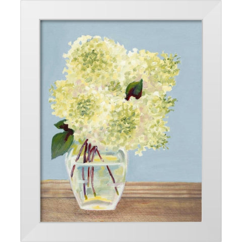 Hydrangea Vase I White Modern Wood Framed Art Print by Miller, Dianne