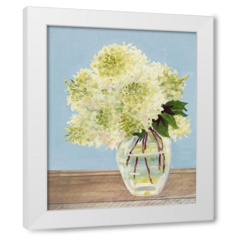 Hydrangea Vase II White Modern Wood Framed Art Print by Miller, Dianne