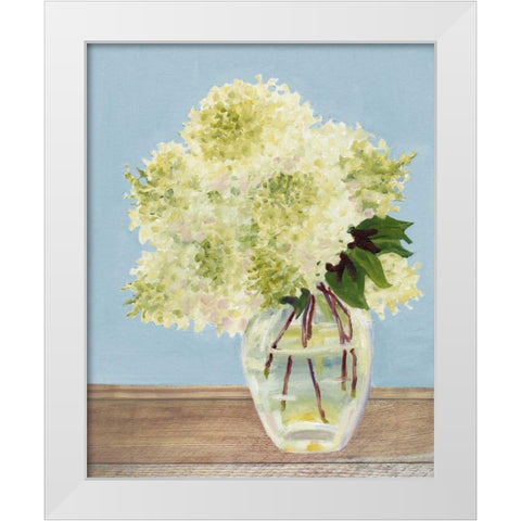 Hydrangea Vase II White Modern Wood Framed Art Print by Miller, Dianne