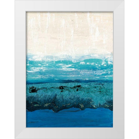 Sapphire Cove I White Modern Wood Framed Art Print by Ludwig, Alicia