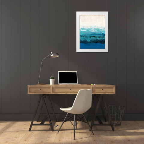 Sapphire Cove II White Modern Wood Framed Art Print by Ludwig, Alicia