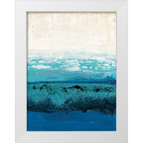 Sapphire Cove II White Modern Wood Framed Art Print by Ludwig, Alicia