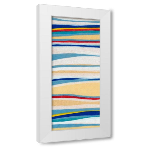 Wavy Lines I White Modern Wood Framed Art Print by Galapon, Nikki
