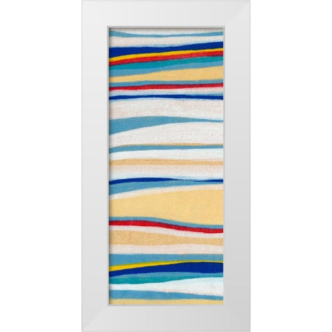 Wavy Lines I White Modern Wood Framed Art Print by Galapon, Nikki