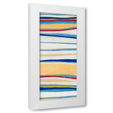 Wavy Lines II White Modern Wood Framed Art Print by Galapon, Nikki