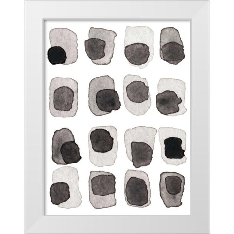 Grey Slate III White Modern Wood Framed Art Print by Galapon, Nikki