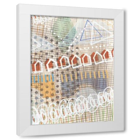 Home Grid I White Modern Wood Framed Art Print by Galapon, Nikki