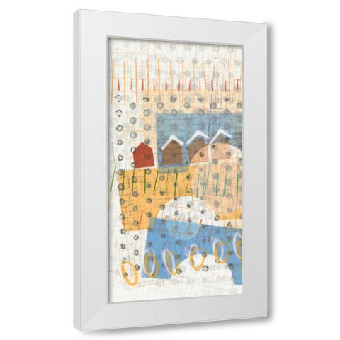 Home Grid III White Modern Wood Framed Art Print by Galapon, Nikki