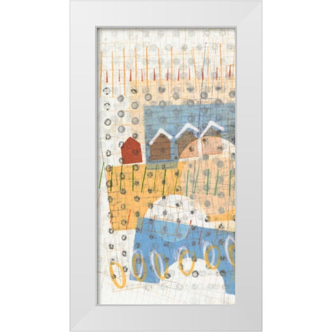 Home Grid III White Modern Wood Framed Art Print by Galapon, Nikki