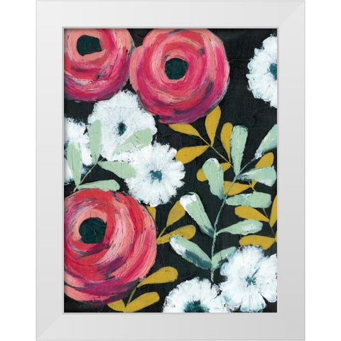 Flor de Color I White Modern Wood Framed Art Print by Popp, Grace
