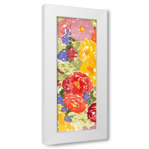 Zinnia Array I White Modern Wood Framed Art Print by Miller, Dianne