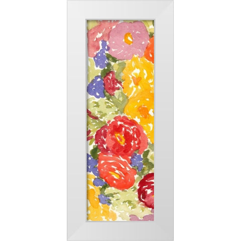 Zinnia Array I White Modern Wood Framed Art Print by Miller, Dianne