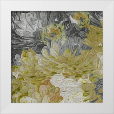 Custom Mums in Sun III (ASH) White Modern Wood Framed Art Print by Burghardt, James