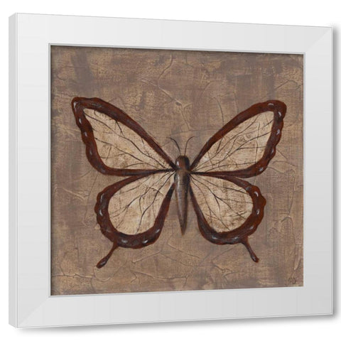 Textured Butterfly II White Modern Wood Framed Art Print by Reynolds, Jade