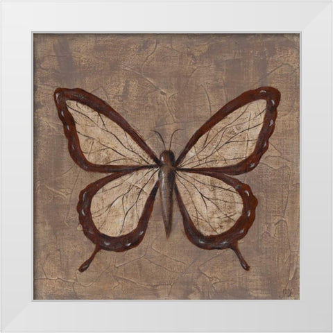 Textured Butterfly II White Modern Wood Framed Art Print by Reynolds, Jade