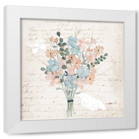 Fleurs Pastel I White Modern Wood Framed Art Print by Popp, Grace