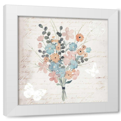 Fleurs Pastel II White Modern Wood Framed Art Print by Popp, Grace