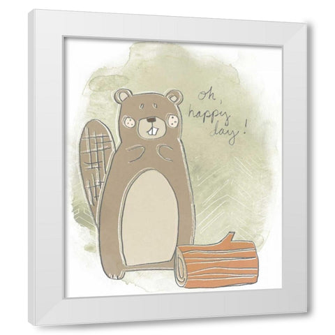 Woodland Whimsy III White Modern Wood Framed Art Print by Vess, June Erica