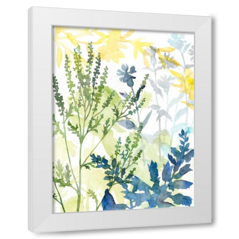 Layered Blooms I White Modern Wood Framed Art Print by Meagher, Megan