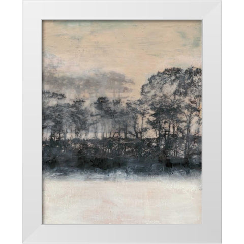 Blush Treeline I White Modern Wood Framed Art Print by Goldberger, Jennifer