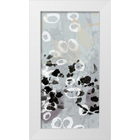 Golden Droplets II White Modern Wood Framed Art Print by Goldberger, Jennifer