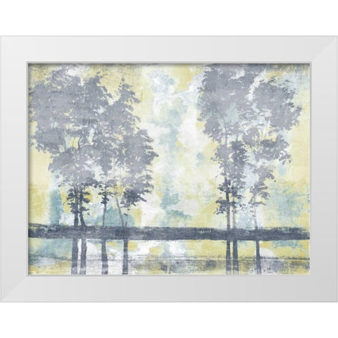 Watercolor Mist I White Modern Wood Framed Art Print by Studio W