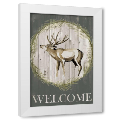Woodland Welcome I White Modern Wood Framed Art Print by Popp, Grace