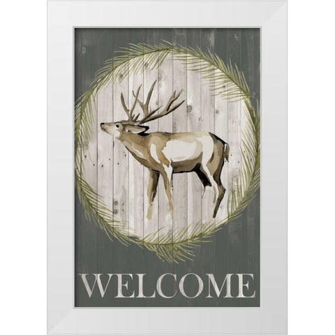 Woodland Welcome I White Modern Wood Framed Art Print by Popp, Grace