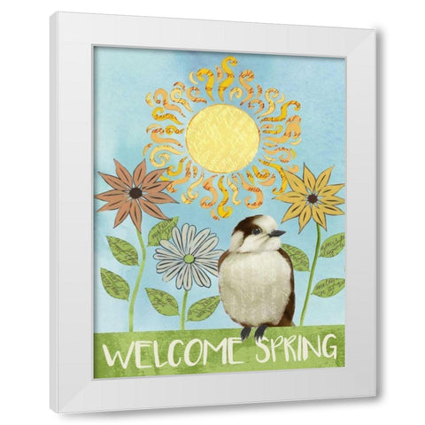 Spring Welcome I White Modern Wood Framed Art Print by Popp, Grace
