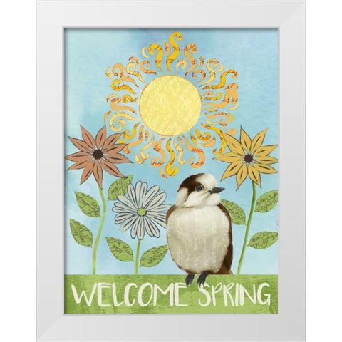 Spring Welcome I White Modern Wood Framed Art Print by Popp, Grace