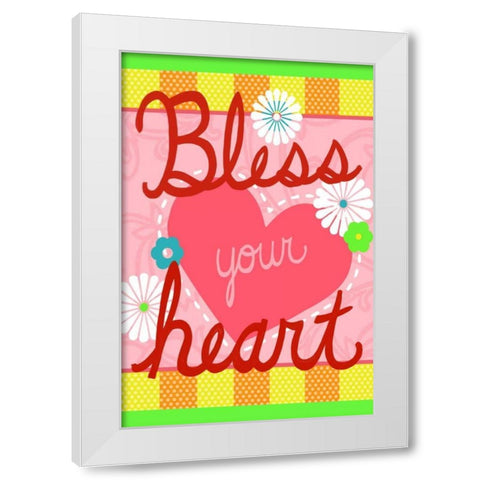 Southern Sayings I White Modern Wood Framed Art Print by Vess, June Erica