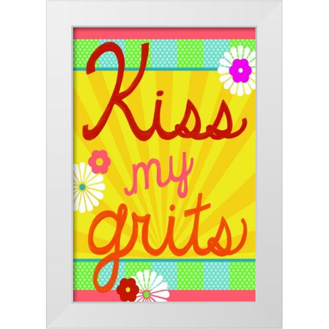Southern Sayings II White Modern Wood Framed Art Print by Vess, June Erica