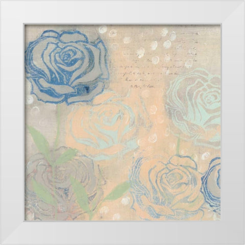 Rose Cache I White Modern Wood Framed Art Print by Popp, Grace