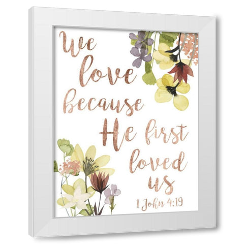 Divine Romance II White Modern Wood Framed Art Print by Studio W