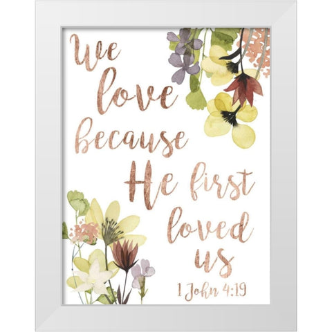 Divine Romance II White Modern Wood Framed Art Print by Studio W