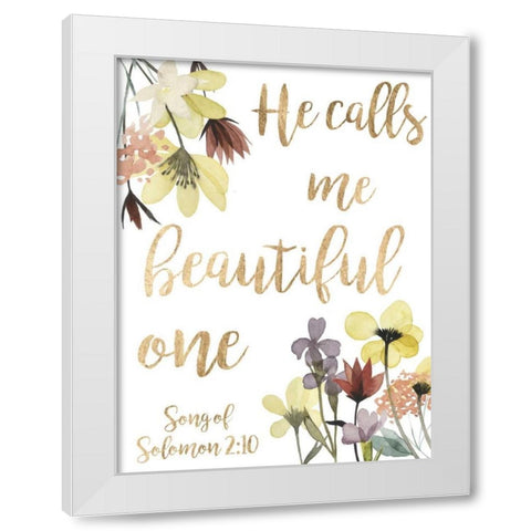 Divine Romance III White Modern Wood Framed Art Print by Studio W