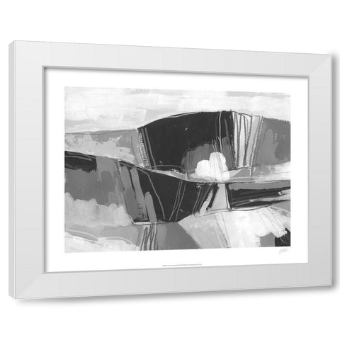 Neutral landscape Sketch I White Modern Wood Framed Art Print by Vess, June Erica