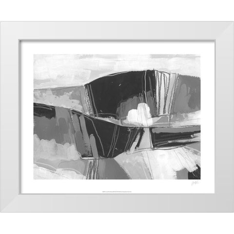 Neutral landscape Sketch I White Modern Wood Framed Art Print by Vess, June Erica