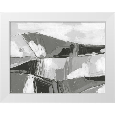 Neutral Landscape Sketch II White Modern Wood Framed Art Print by Vess, June Erica