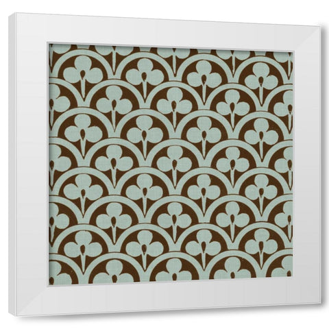 Spa and Sepia Tile VI White Modern Wood Framed Art Print by Vision Studio