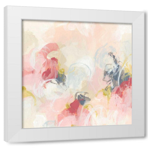 Cherry Blossom I White Modern Wood Framed Art Print by Vess, June Erica