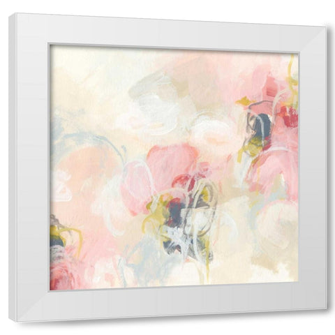 Cherry Blossom II White Modern Wood Framed Art Print by Vess, June Erica