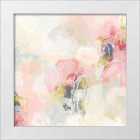 Cherry Blossom II White Modern Wood Framed Art Print by Vess, June Erica
