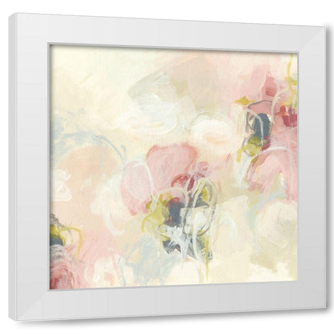 Cherry Blossom II White Modern Wood Framed Art Print by Vess, June Erica