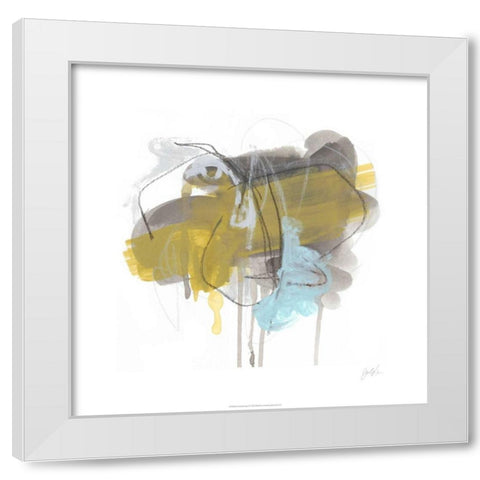 Gestural Logic I White Modern Wood Framed Art Print by Vess, June Erica